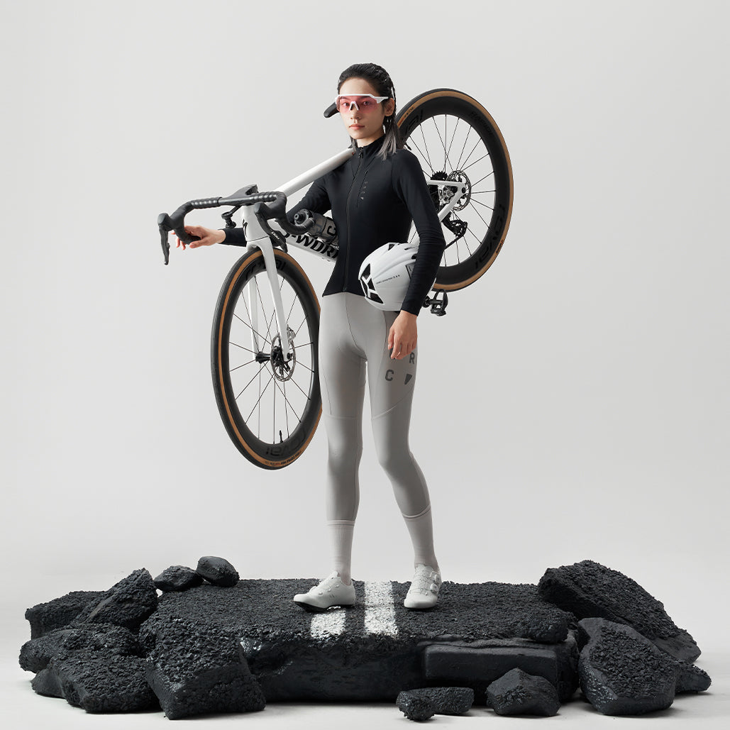 Damen Black Label Fleece Trägerhose – GRC Cycling Apparel