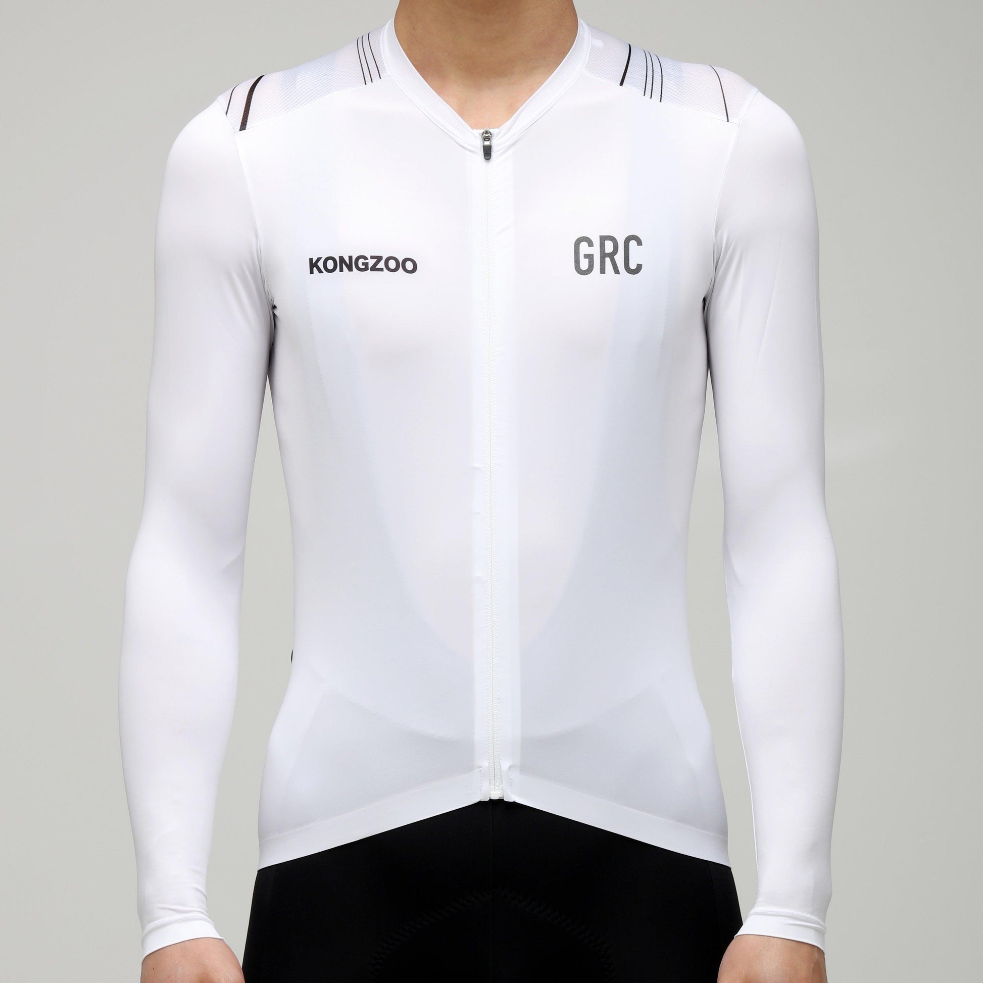 GRC Long Sleeves Cycling Jersey | Black and White Cycling Jersey | Co-Branded Tiger Design Cycling Jersey 