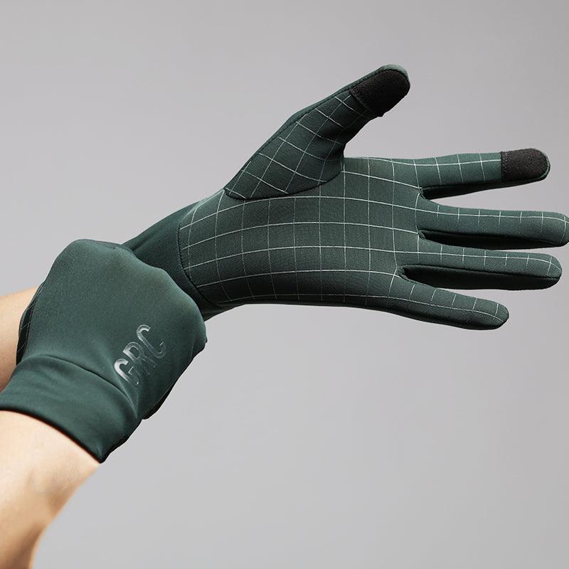 GRC Classic Winter Fleece Gloves For Cycling Darkgreen