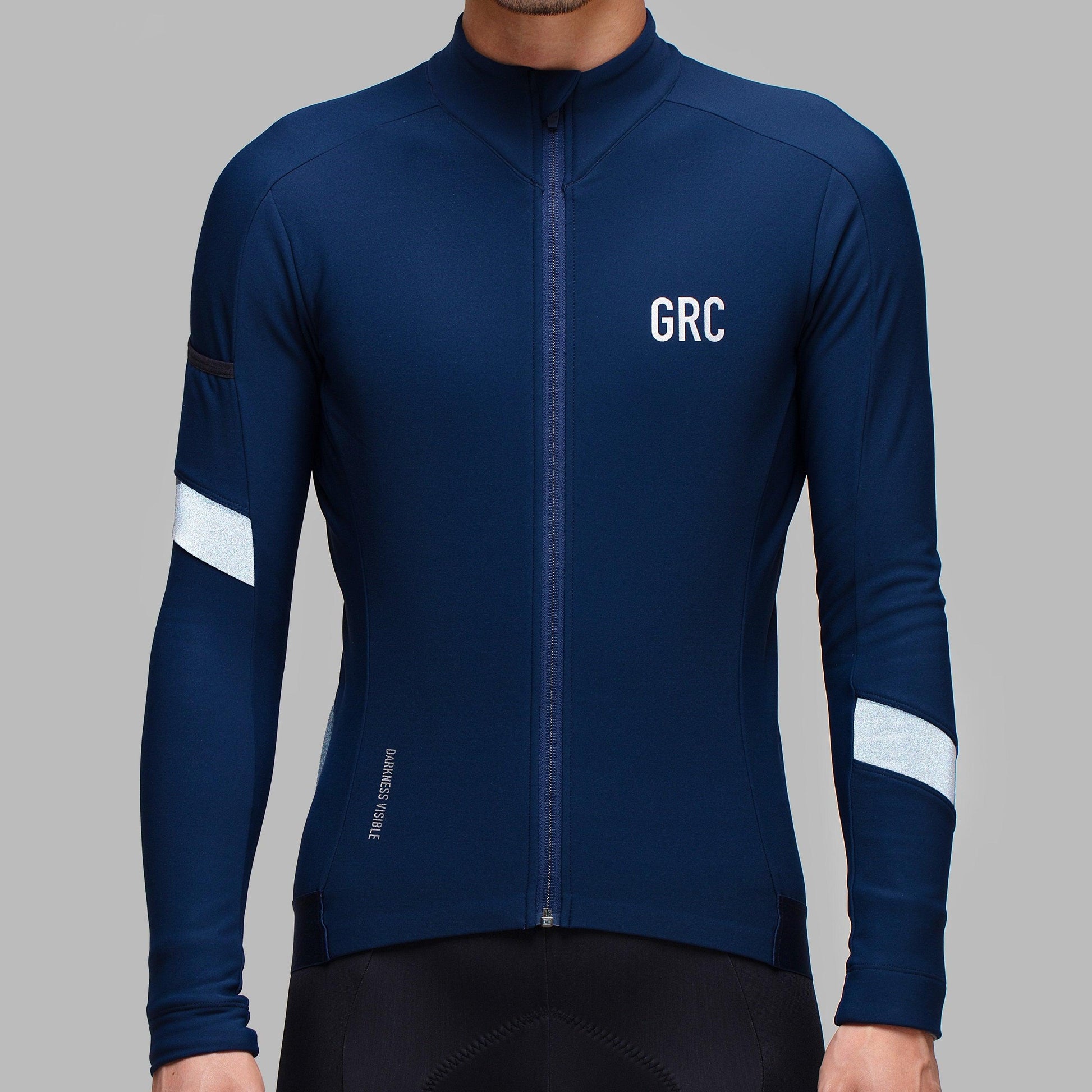 Classic Navy Winter Jacket - GRC Cycling Apparel